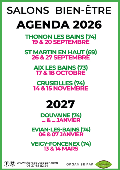 Agenda salons du bien être 2026 2027
